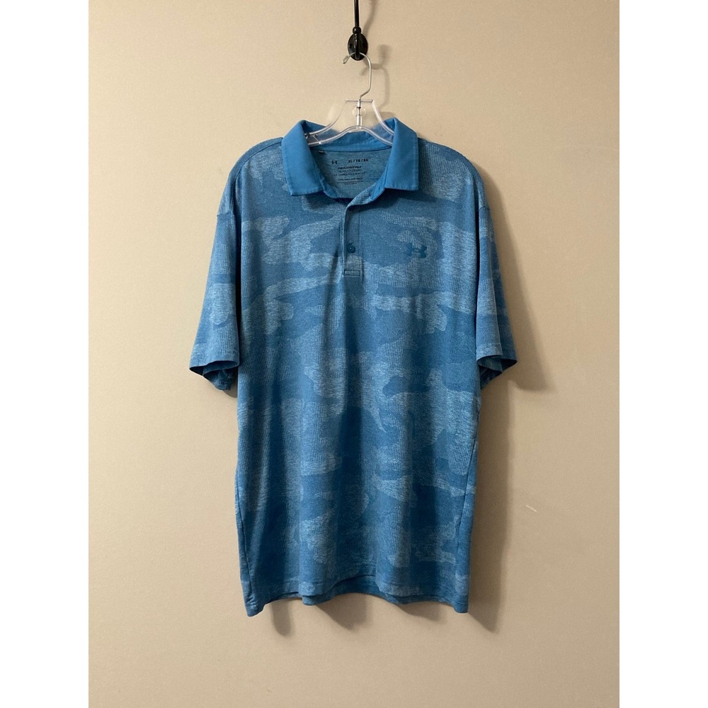 Under Armour The Playoff Polo Men's XL Blue Camo Golf Shirt